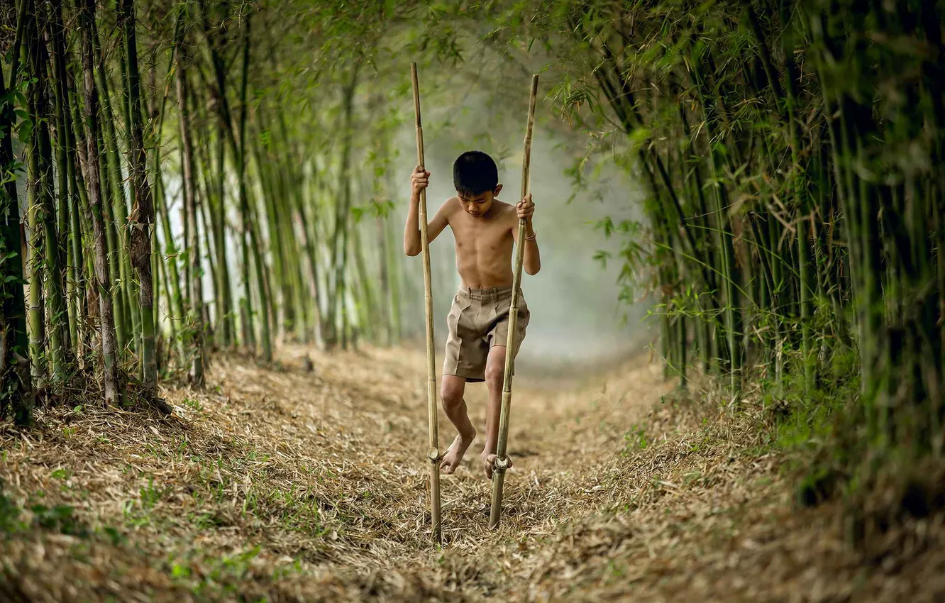 Photo wallpaper Thailand, nature, people, man