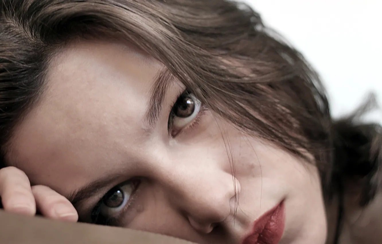 Photo wallpaper girl, background, portrait