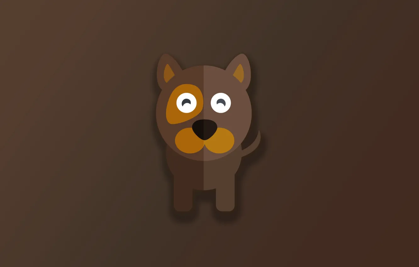 Photo wallpaper dog, animal, funny, digital art, artwork, cute, Minimalism, simple background