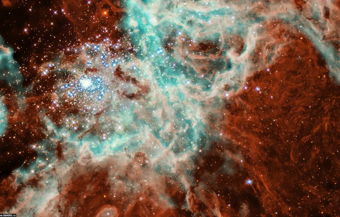 Photo wallpaper space, stars, galaxy, Hubble
