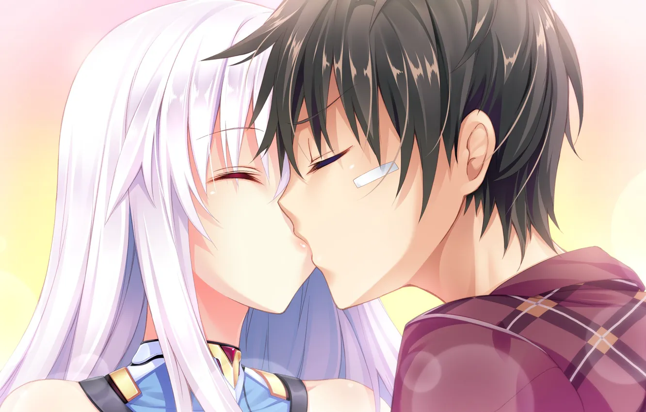 Photo wallpaper kiss, art, two, daichi shoutarou, haze man - the local hero, farah perellies