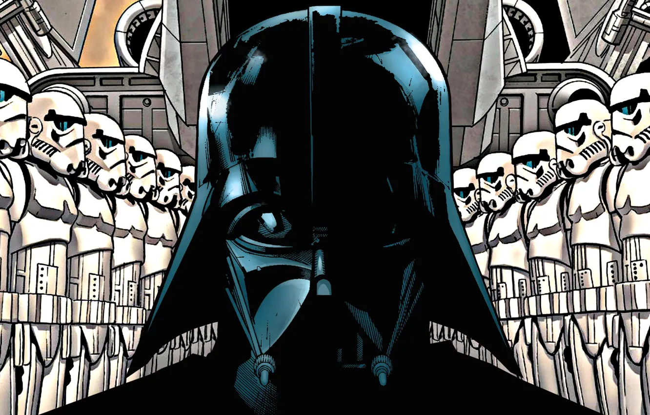 Photo wallpaper Star Wars, Darth Vader, attack, Empire