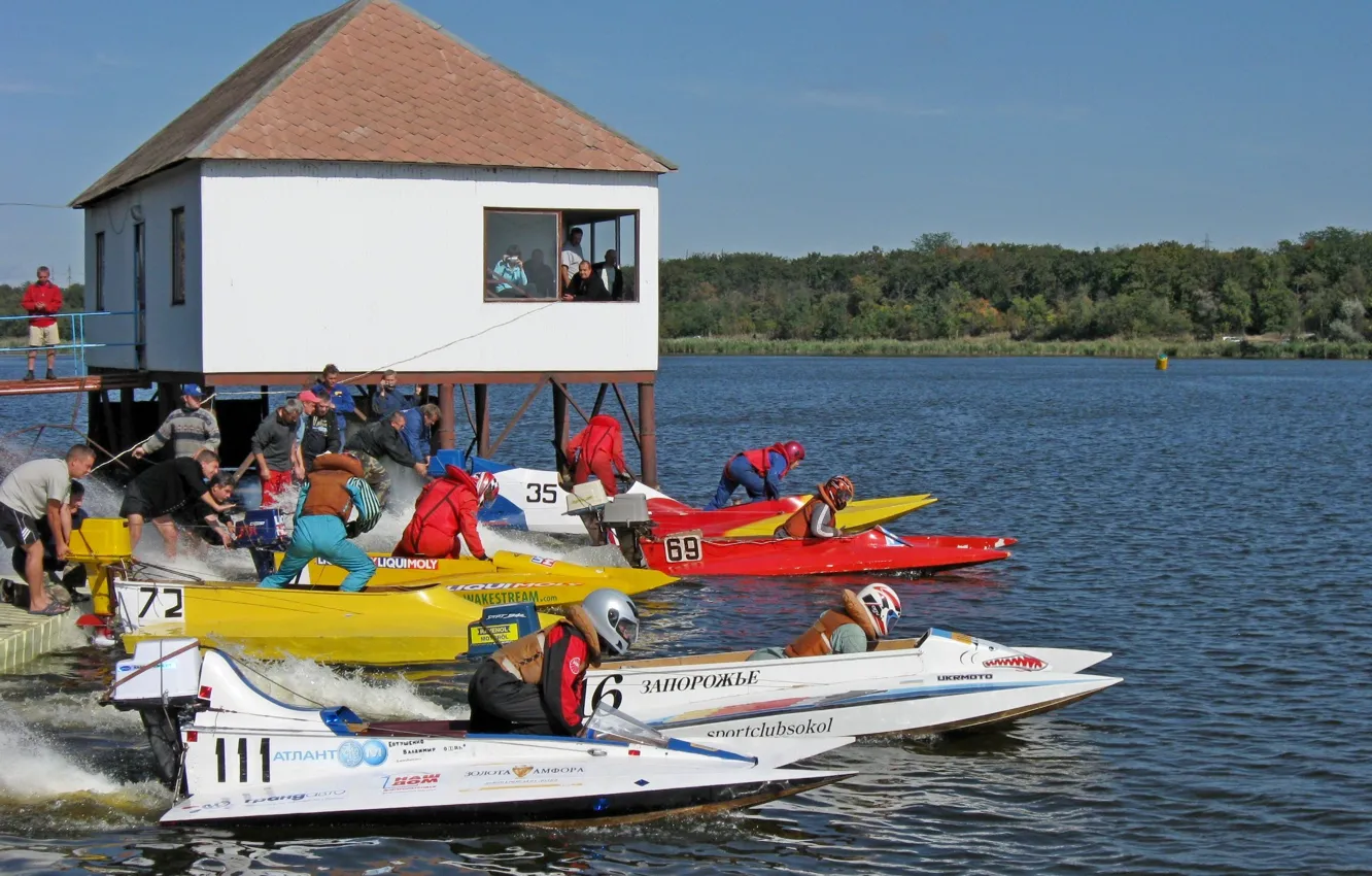 Photo wallpaper race, boat, speed