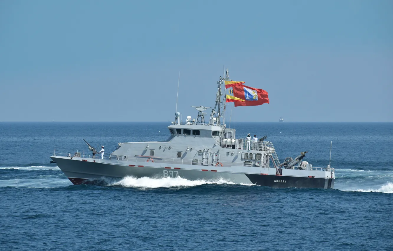 Photo wallpaper boat, anti-sabotage, Kinel