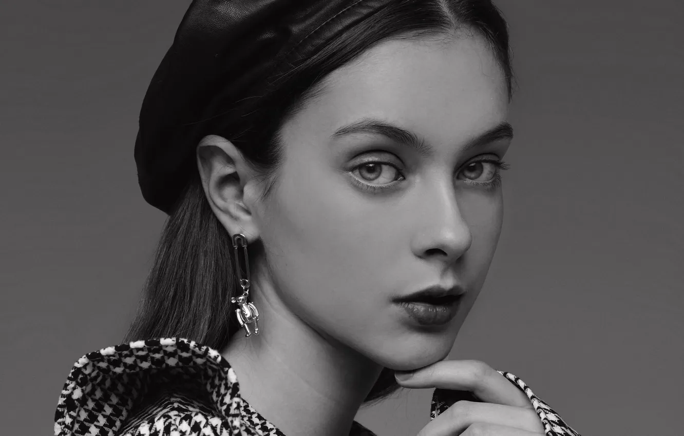 Photo wallpaper black and white, Polina, Portrait photography, Bozhena Puchko