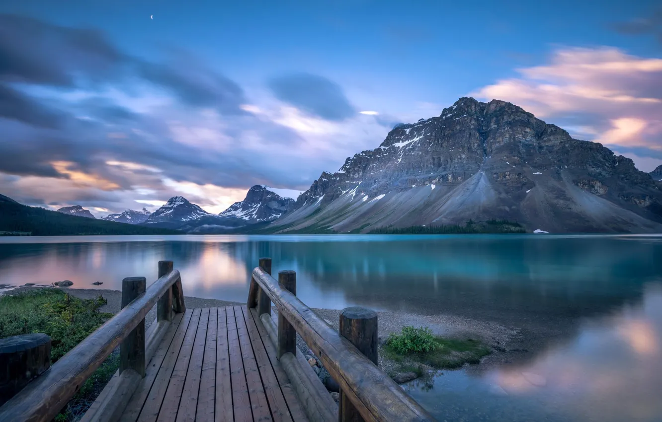 Photo wallpaper lake, Canada, Bow Lake