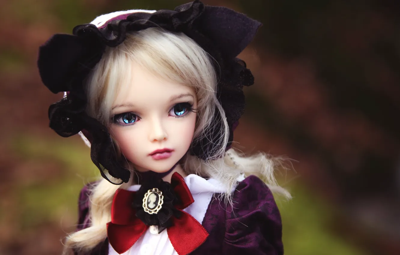 Photo wallpaper toy, doll, blonde, cap