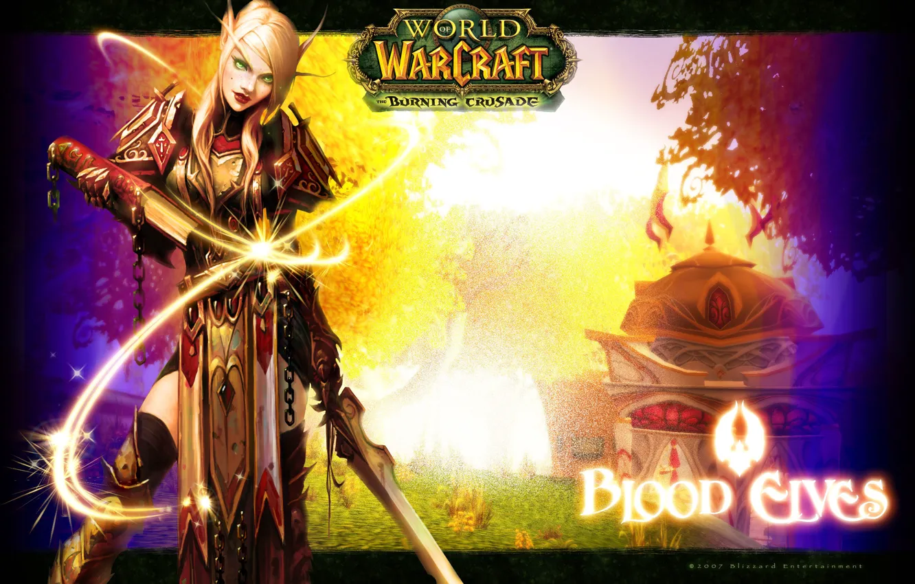 Photo wallpaper girl, wow, world of warcraft, blood elf, Blood elf