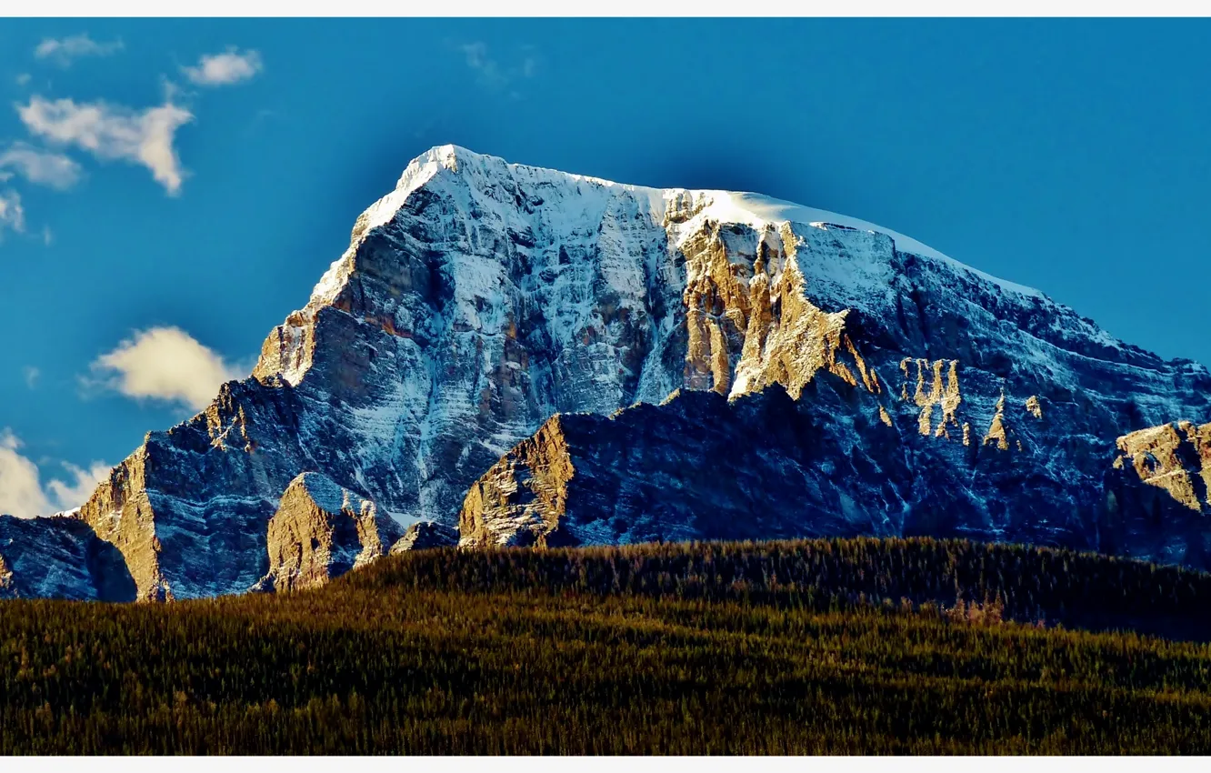 Photo wallpaper snow, landscape, mountains, Canada, Albert, Castle hill