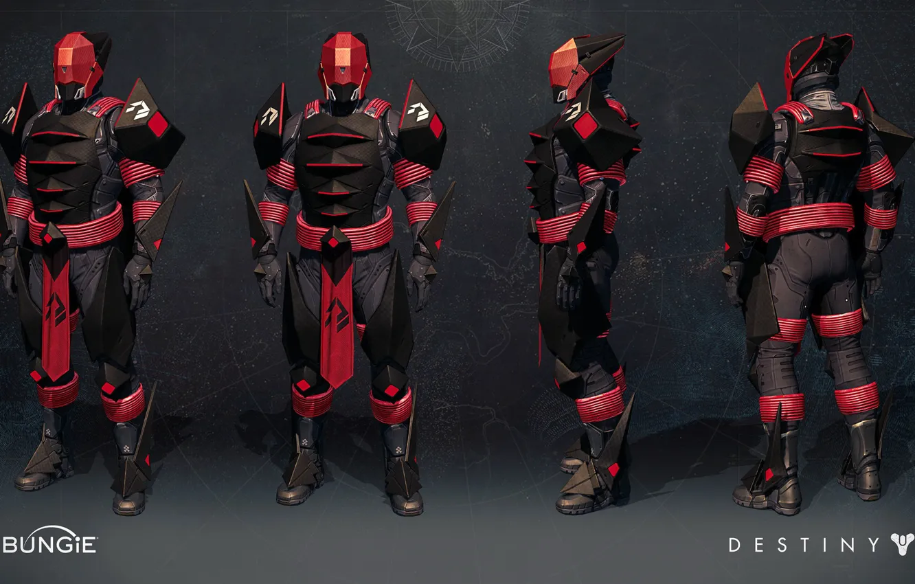 Photo wallpaper Concept, red, armor, pearls, Destiny, Destiny Rise of Iron, gamesuit