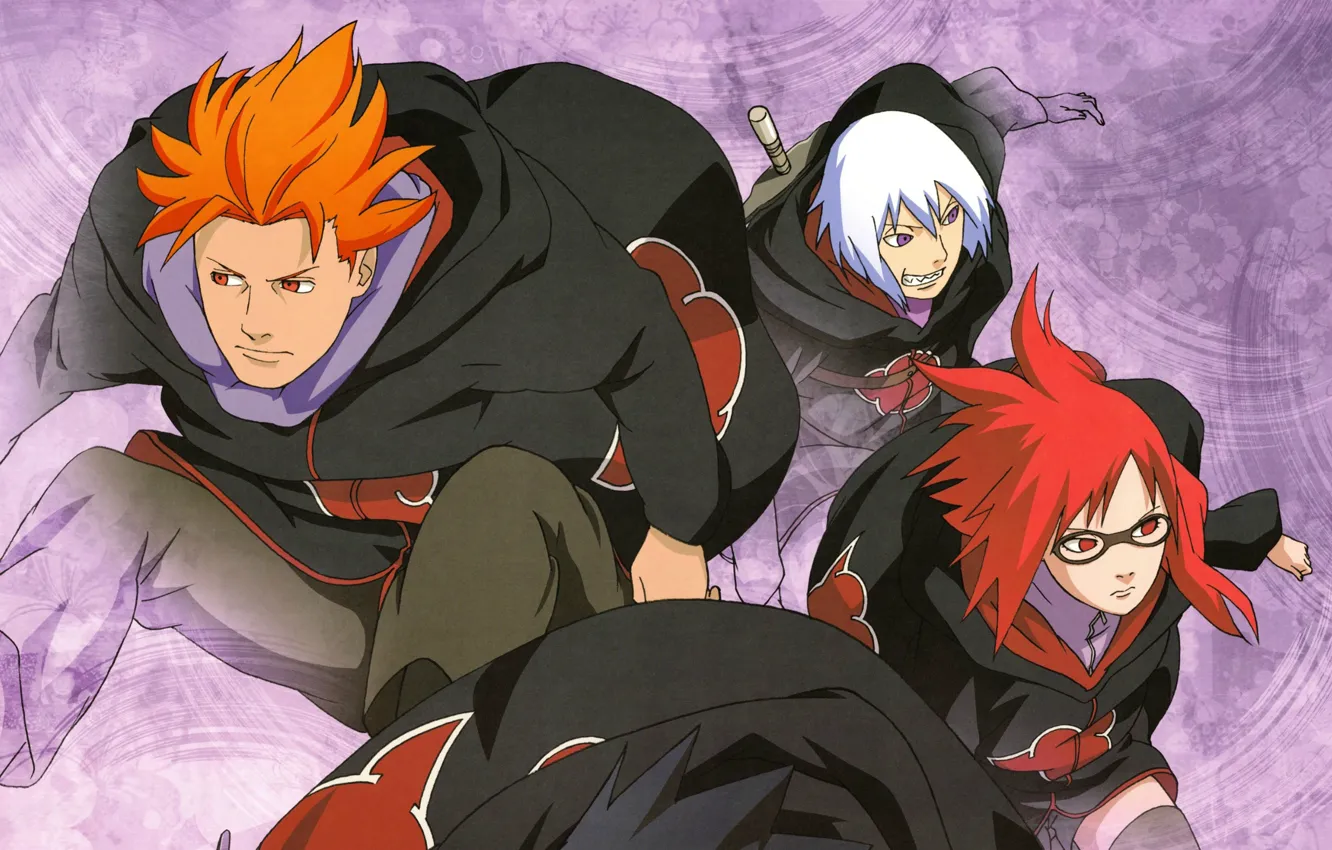 Photo wallpaper chase, red, glasses, squad, ninja, ninja, Akatsuki, Suigetsu Hozu Any