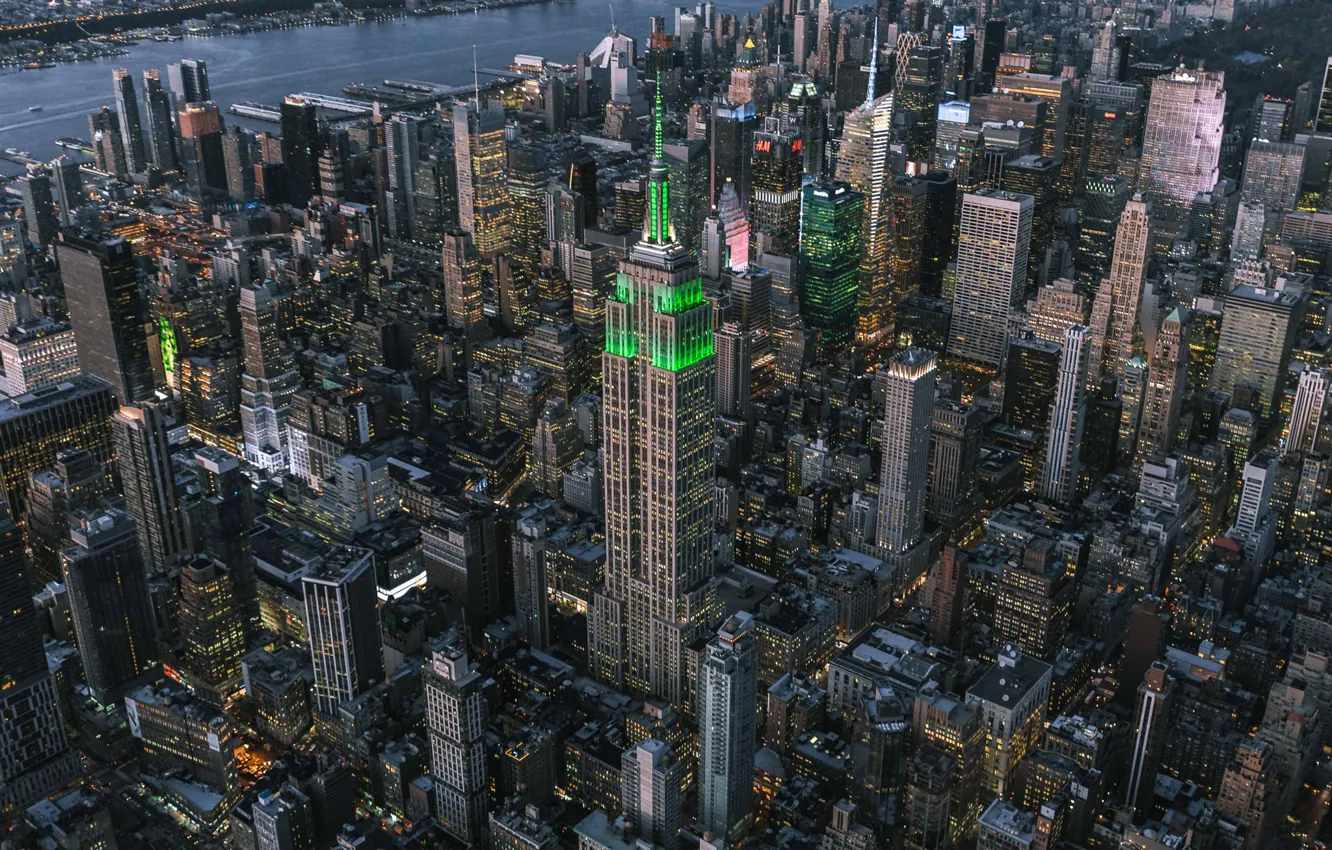 Photo wallpaper the city, home, USA, New York, skyscrapers