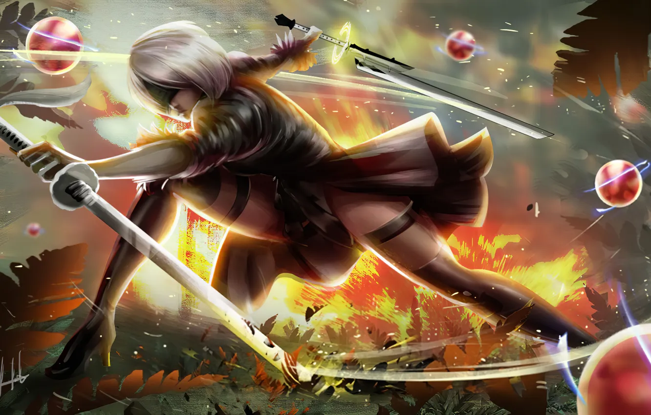 Photo wallpaper art, new, 2B Nier