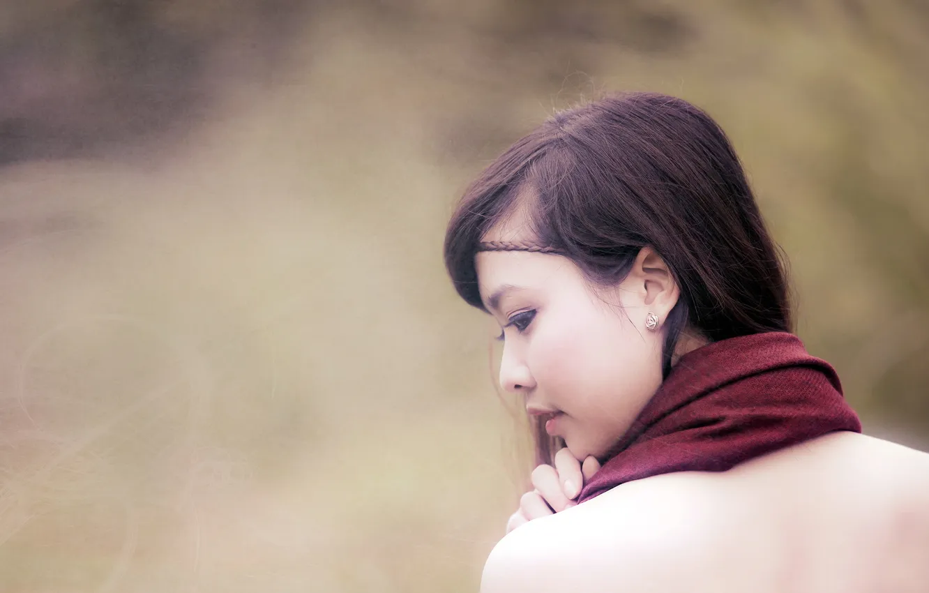 Photo wallpaper girl, background, portrait