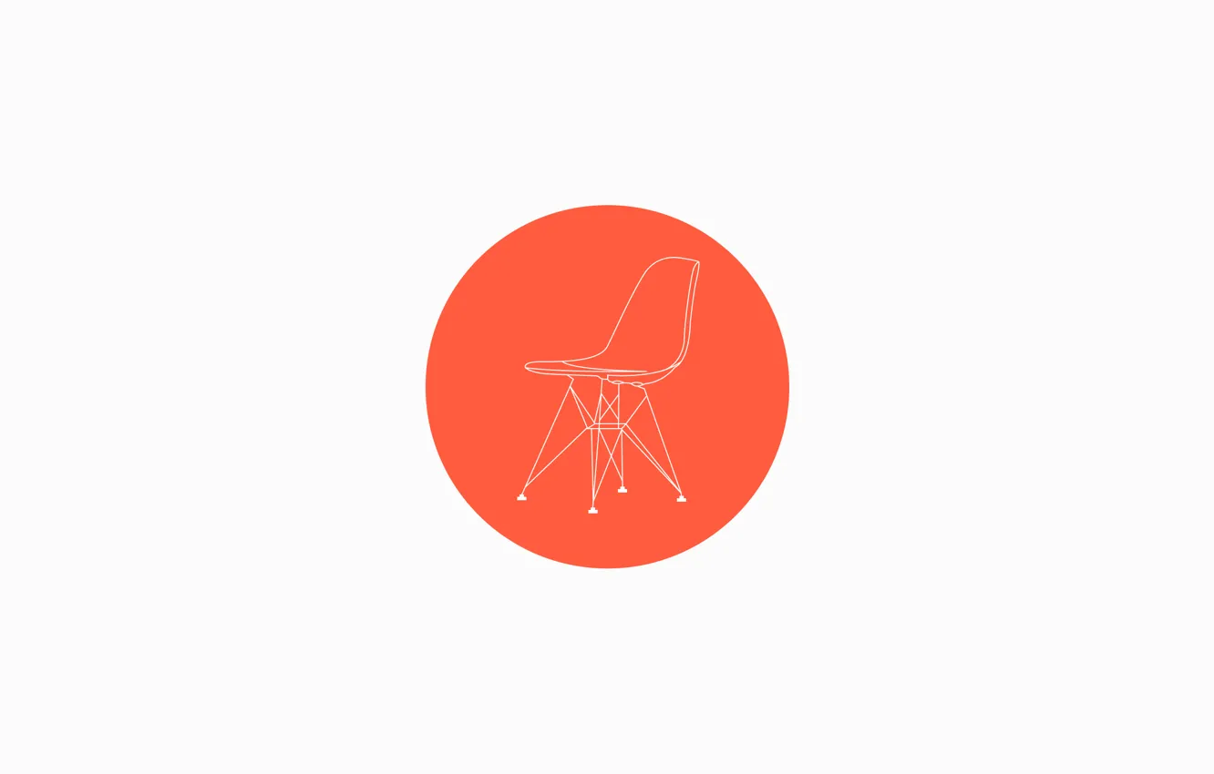Photo wallpaper circles, chair, chair, chair, Fine lines