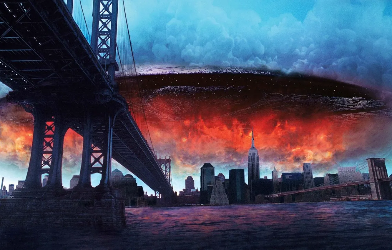 Photo wallpaper invasion, Independence Day, UFO, Independence Day
