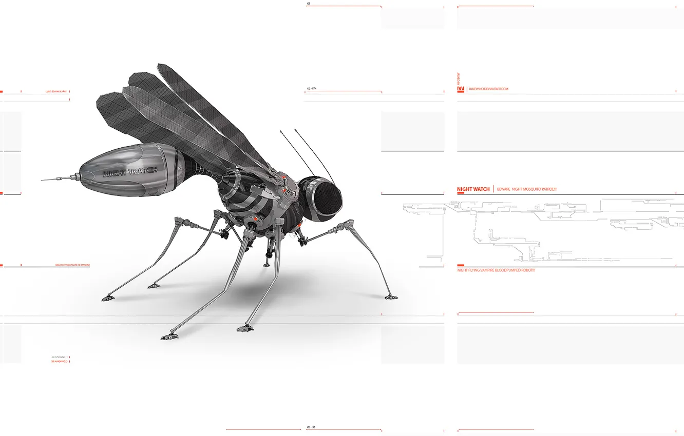 Photo wallpaper robot, I do not know, the mosquito
