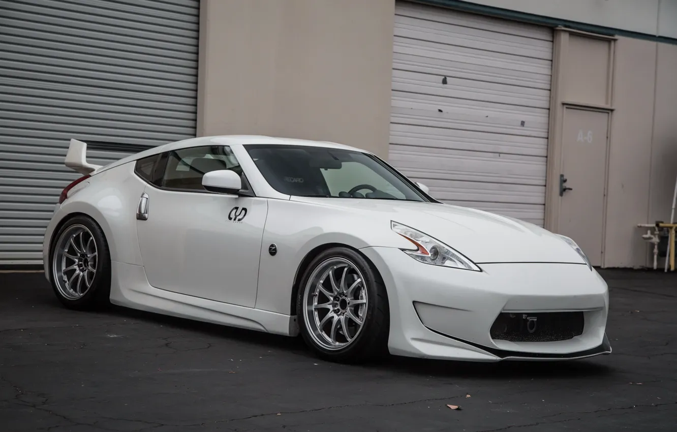 Photo wallpaper Nissan, white, tuning, 370Z