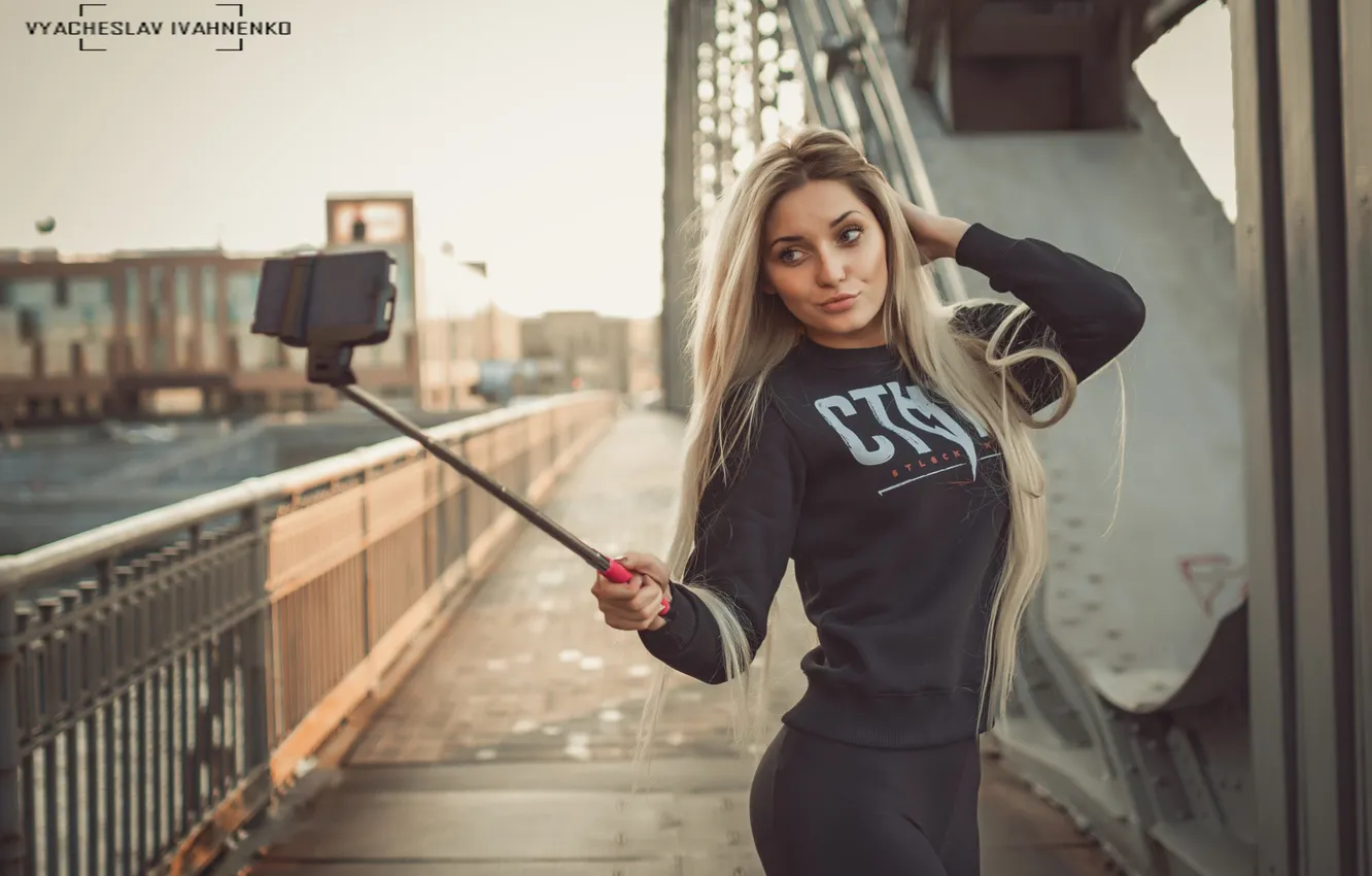 Photo wallpaper model, portrait, makeup, figure, hairstyle, blonde, is, posing