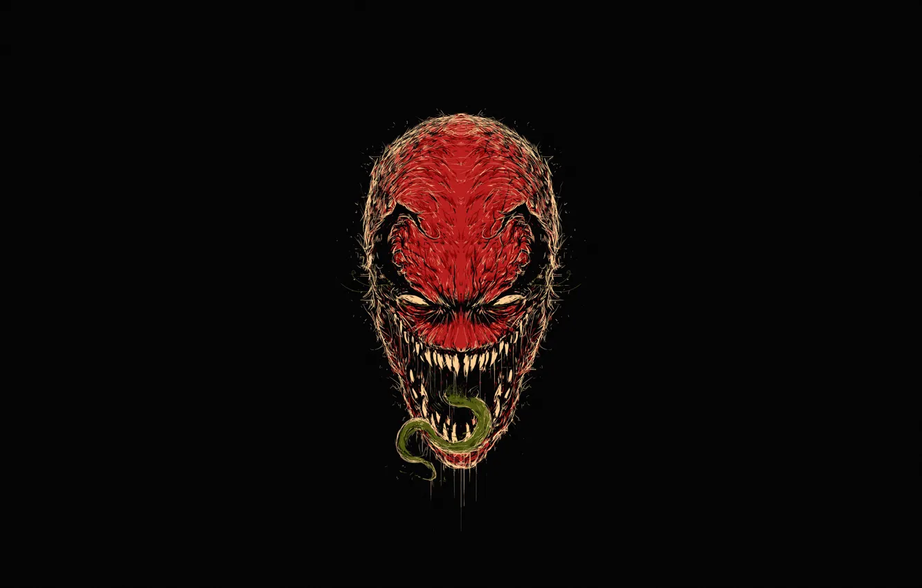 Photo wallpaper language, look, style, background, minimalism, teeth, art, mouth