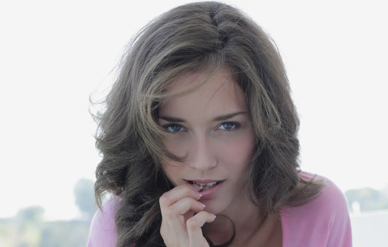 Photo wallpaper look, girl, face, model, girl, Malena Morgan