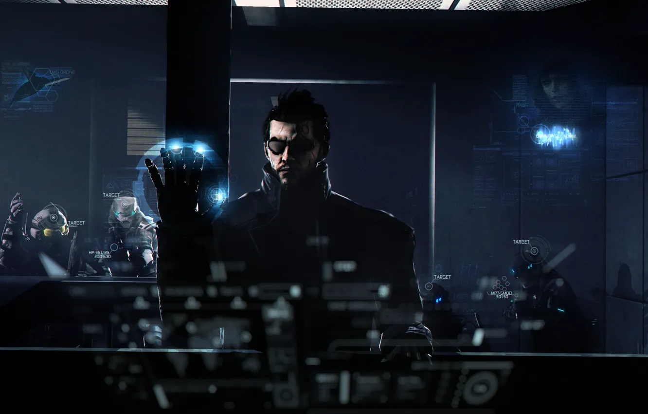 Photo wallpaper cyberpunk, Deus Ex, Human Revolution, Eidos Interactive