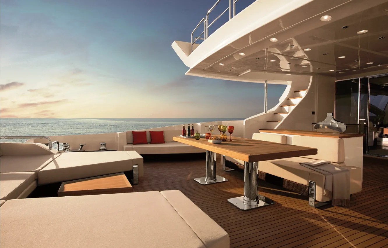 Photo wallpaper design, style, interior, yacht, Suite, Cockpit, DUKE Sistership Azimut 103 S