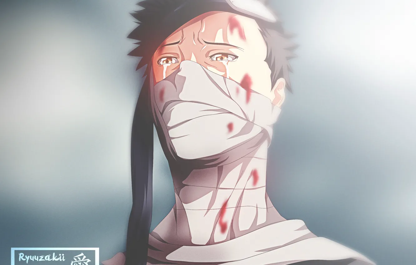 Photo wallpaper Naruto, Naruto, tears, bandages, Zabuza
