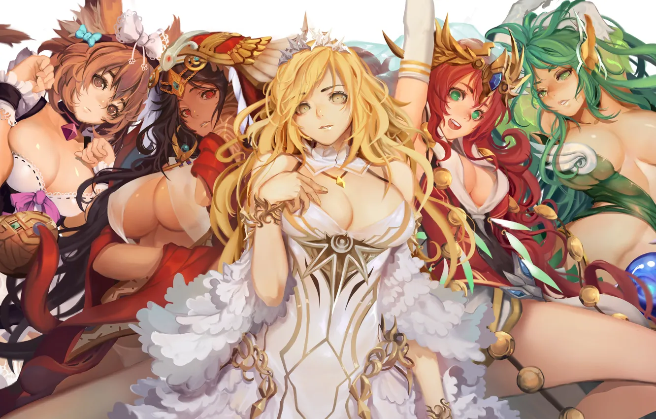 Photo wallpaper girl, Curvy, Sdorica -sunset-