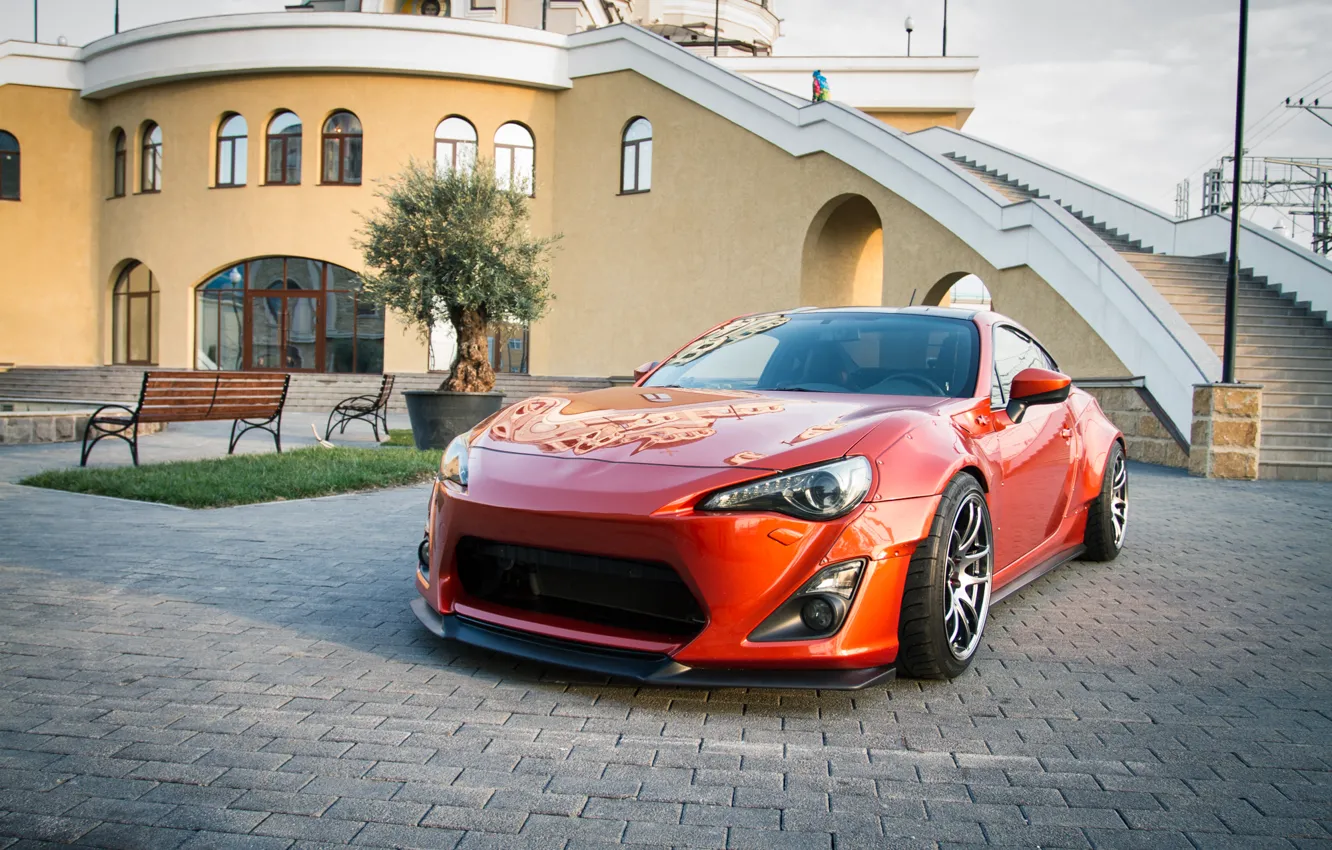 Photo wallpaper bench, The hood, Toyota, bunny, GT86, Rocket
