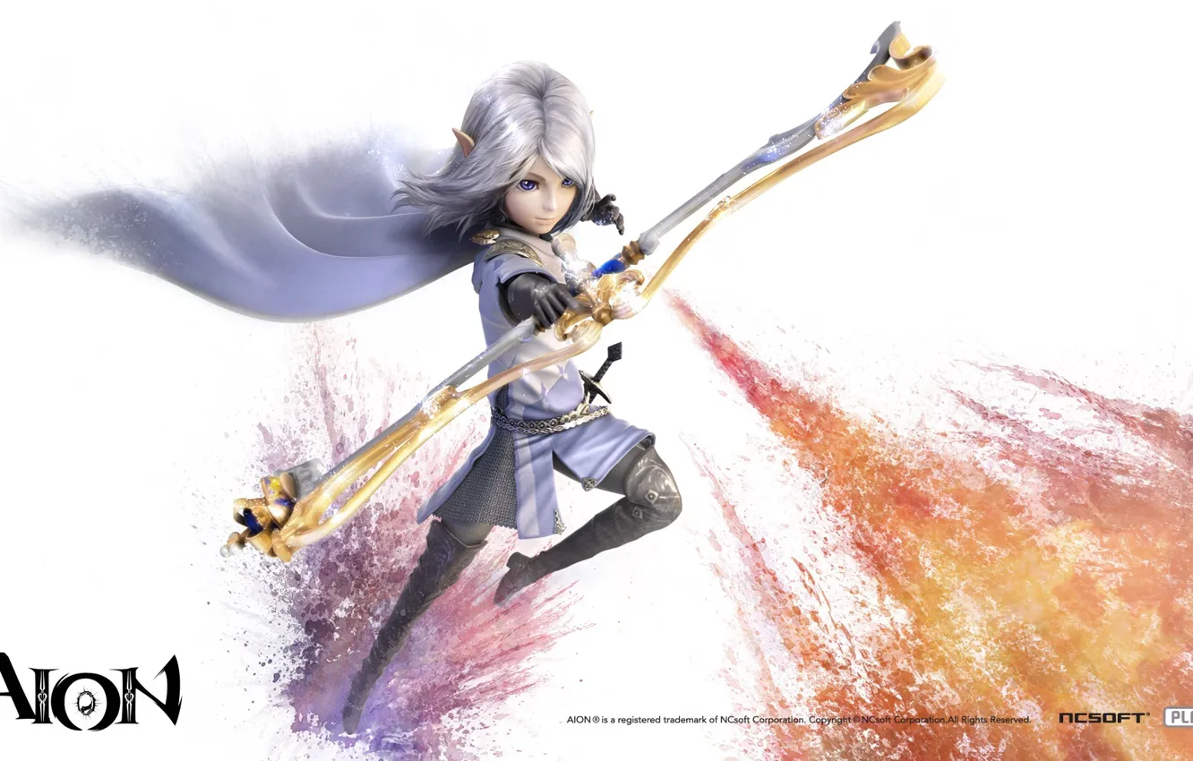 Photo wallpaper lights, Aion, Archer, ncsoft, Ranger, 2.7v