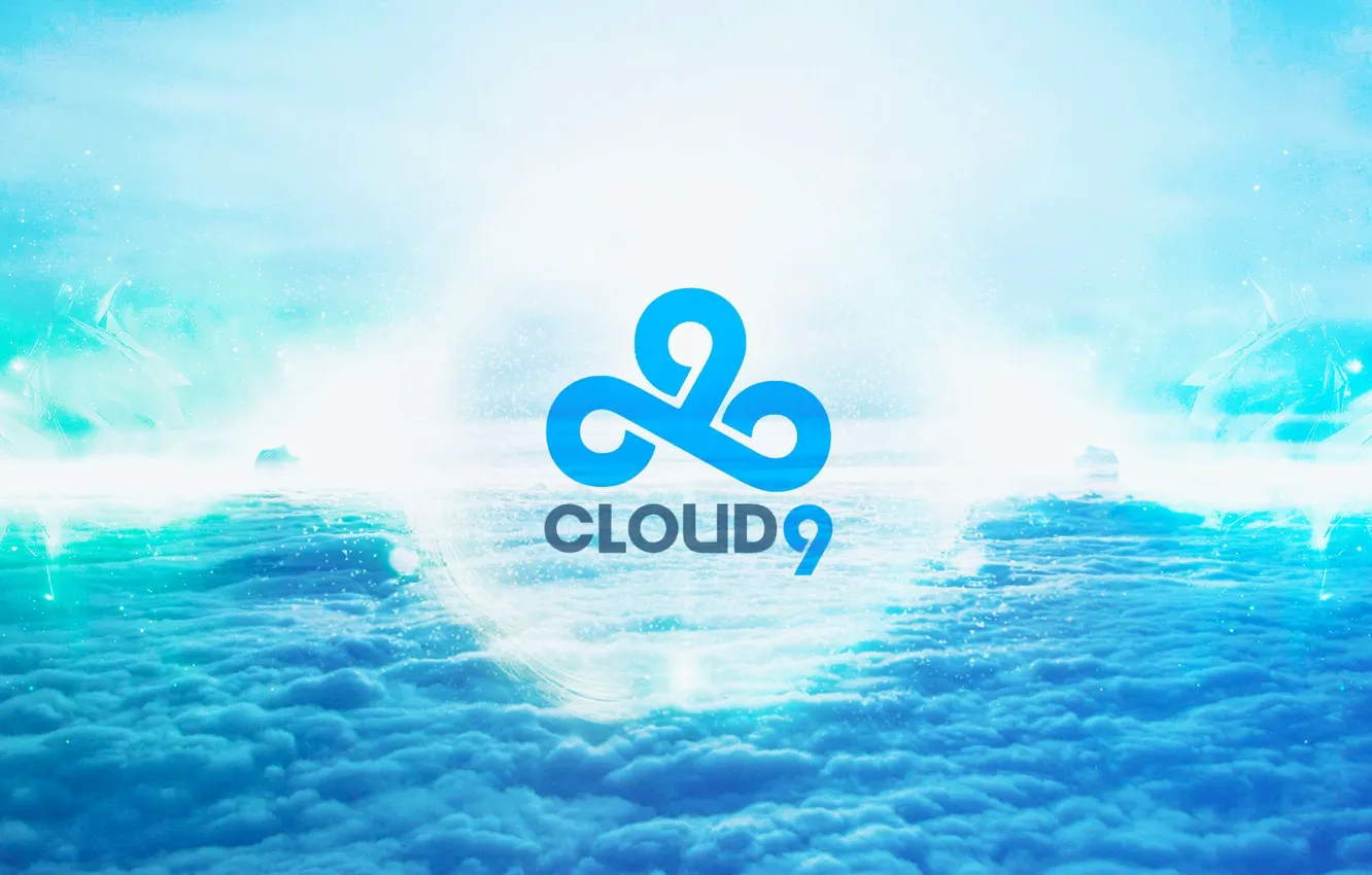 Photo wallpaper logo, blue, clouds, csgo, dota 2, cs go, CLOUD9