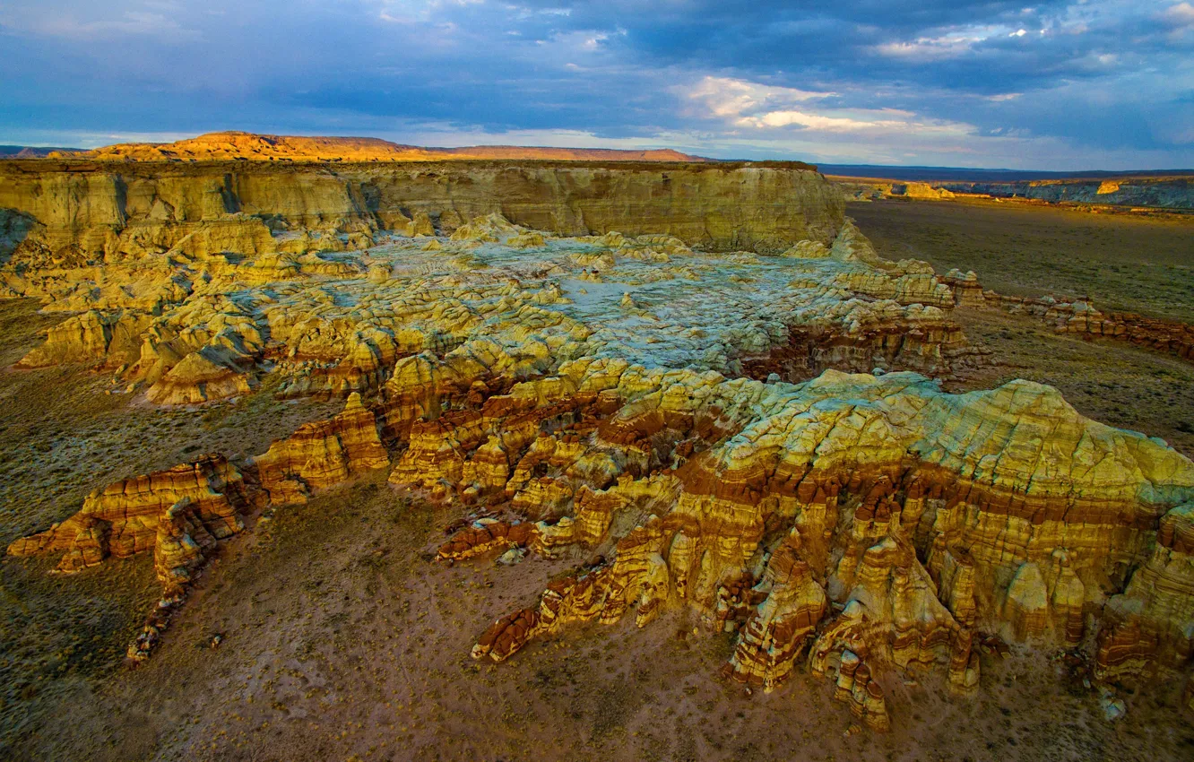 Photo wallpaper USA, rocks, mountains, AZ, Moenkopi Wash