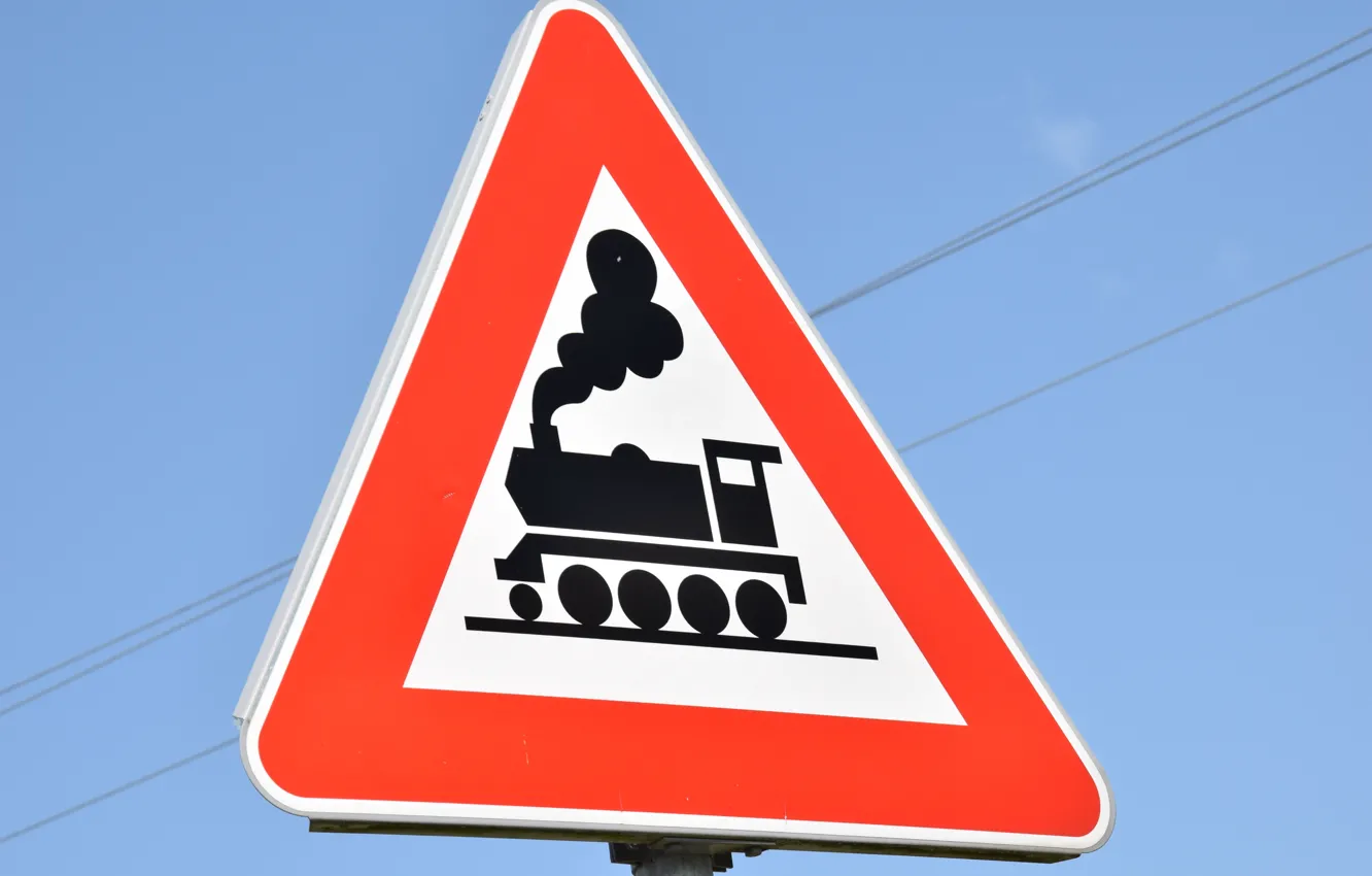 Photo wallpaper train, train, Sign