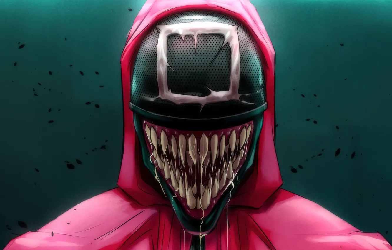 Photo wallpaper Marvel, Venom, Squid Game