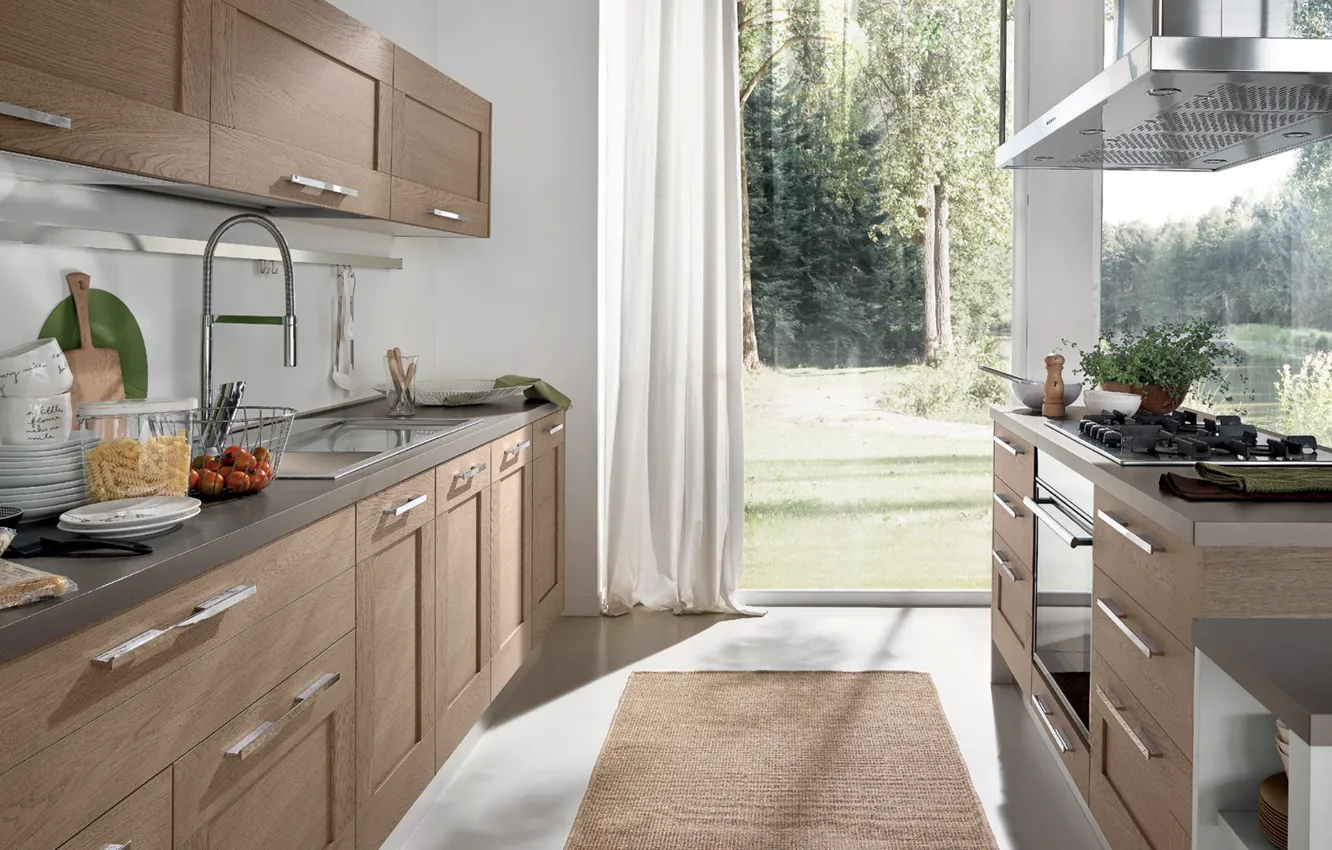Photo wallpaper style, room, Villa, interior, Italy, kitchen, dining room, dining area