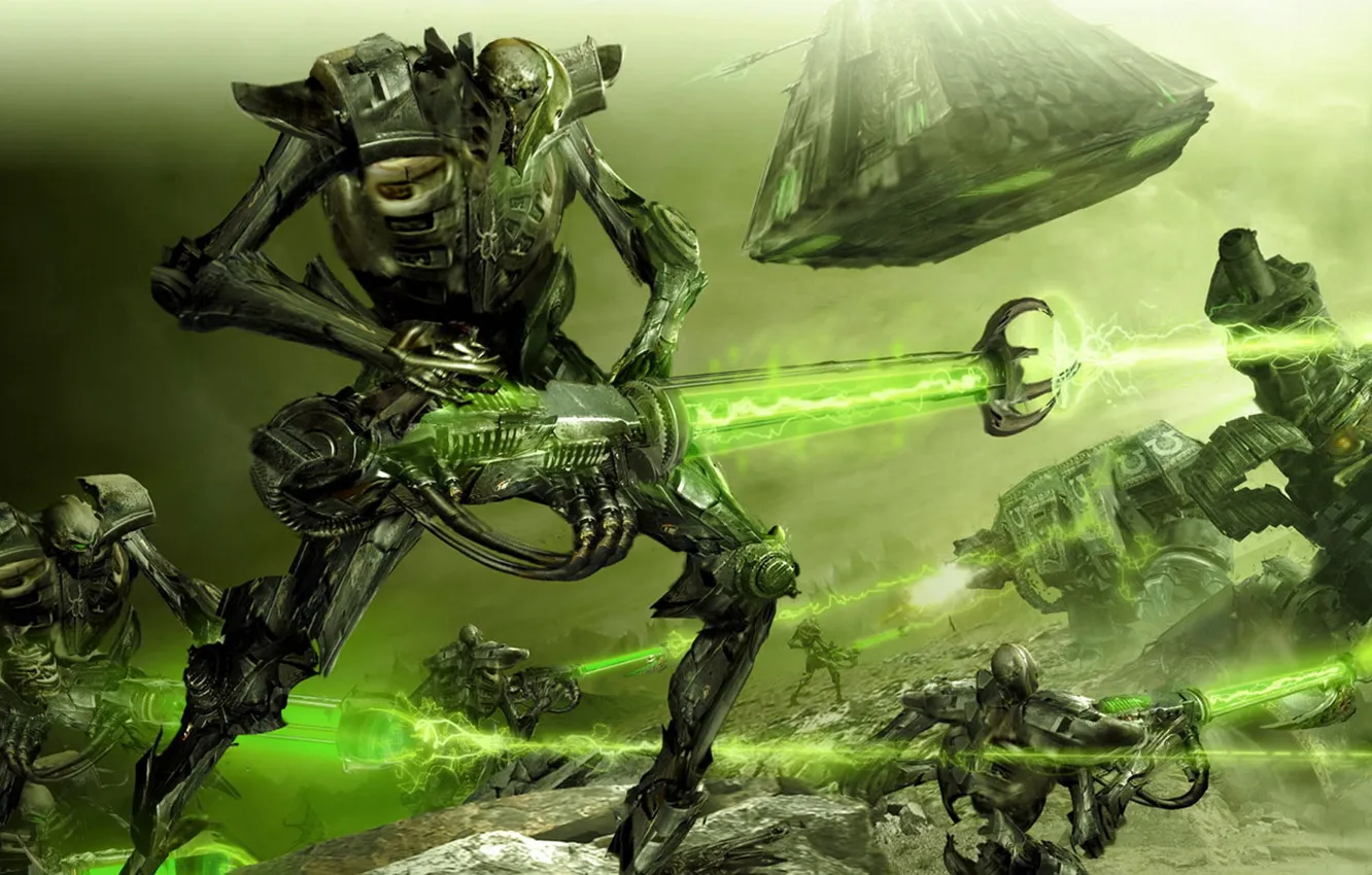 Photo wallpaper battle, warhammer 40k, monolith, Necrons, Ultramarines, necrons, dreadnaut