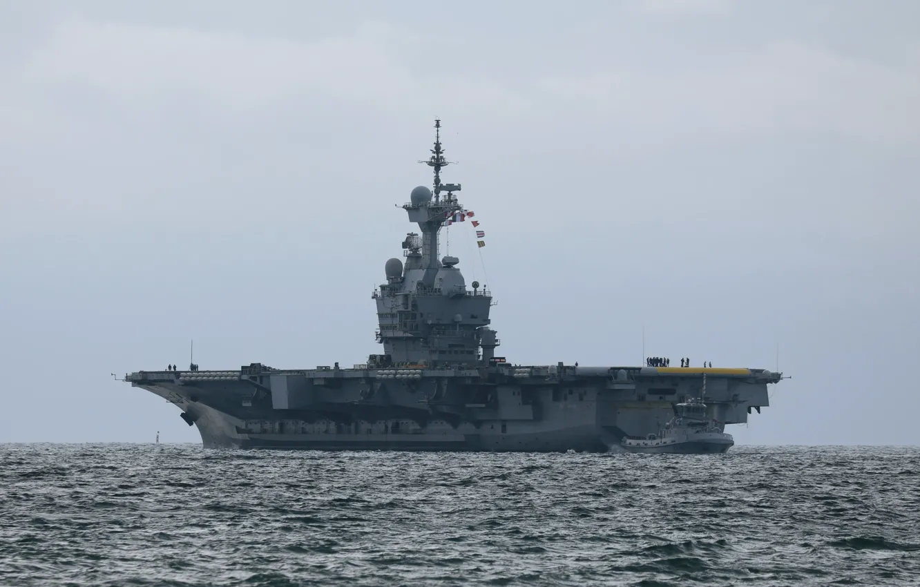 Photo wallpaper the carrier, Charles de Gaulle, RAID, French Navy, Toulon