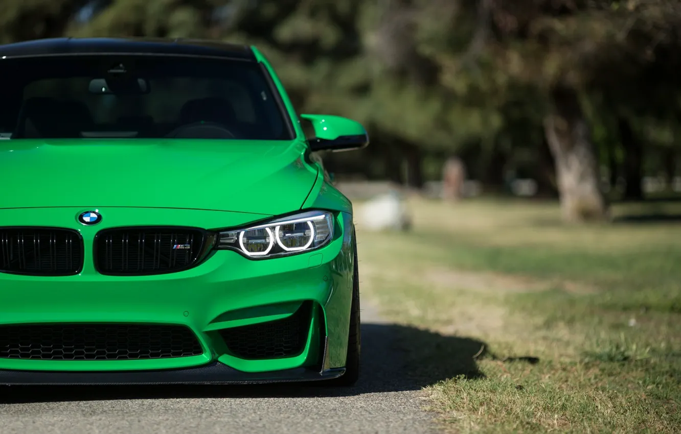 Photo wallpaper auto, style, photo, green, Wallpaper, bmw, blur, green