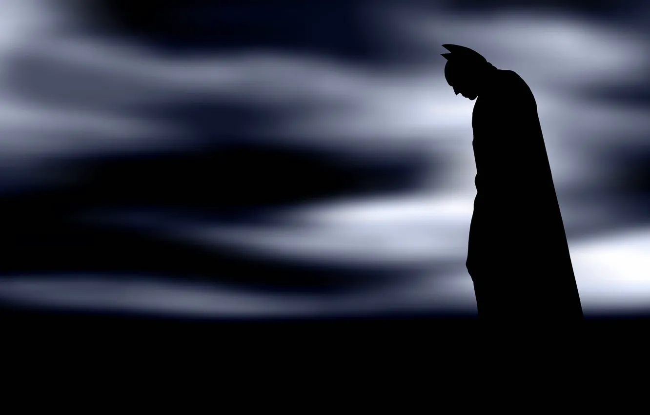 Photo wallpaper silhouette, Batman, superhero, Arkham
