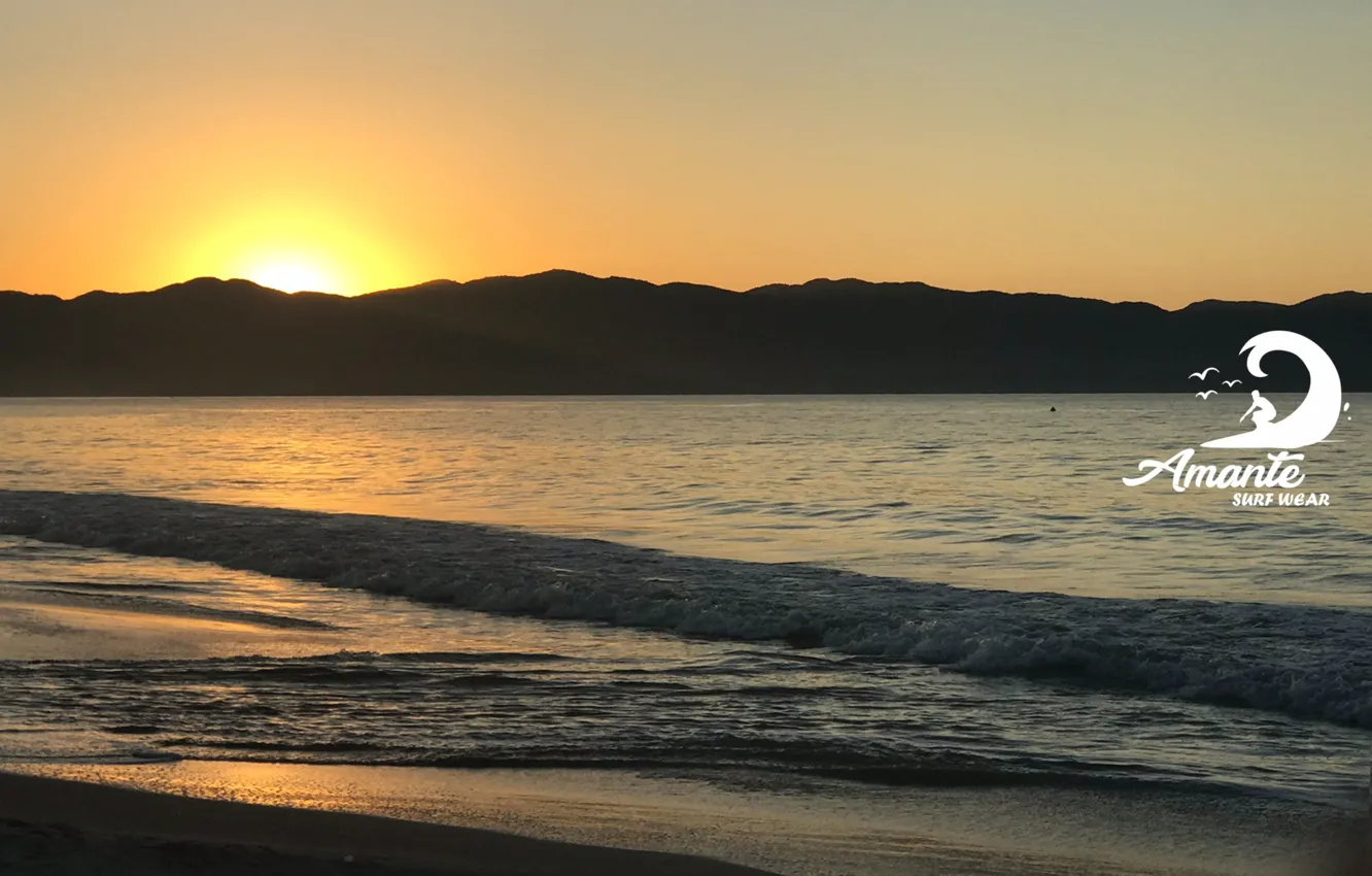 Photo wallpaper logo, sunset, Brasil, LOVER, Jurerê