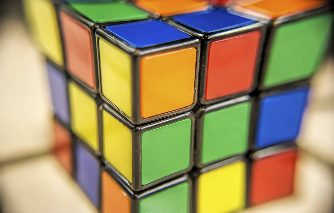 Photo wallpaper macro, the game, Rubik's Cube, puzzle