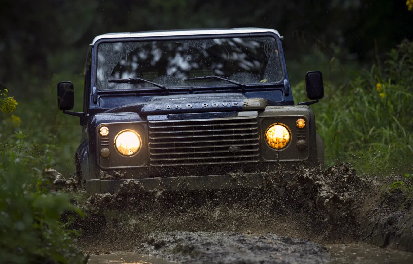 Photo wallpaper dirt, Land Rover, Defender, 2013, Defender 90