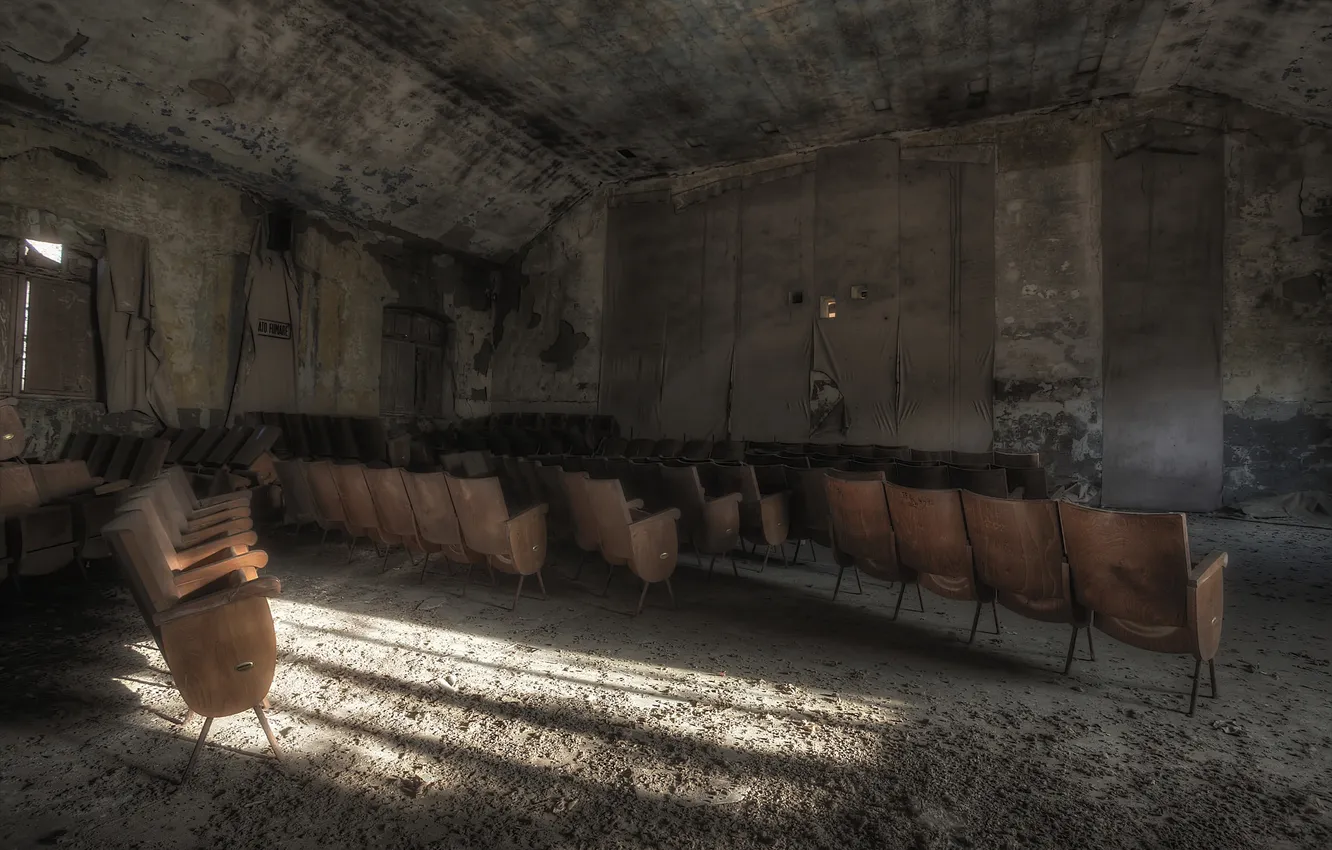 Photo wallpaper background, chair, hall