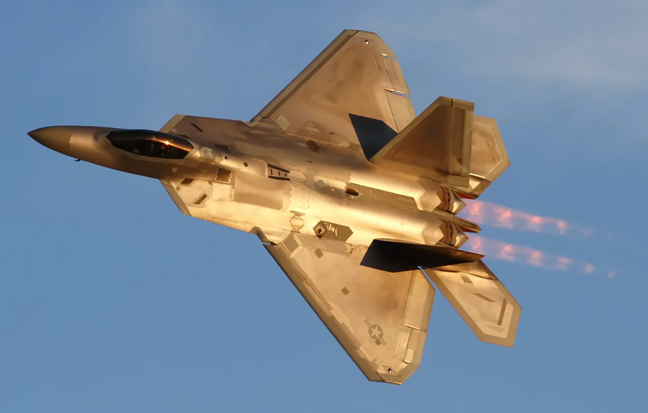 Photo wallpaper California, F-22 Raptor, United States Air Force, Chino, Planes of Fame