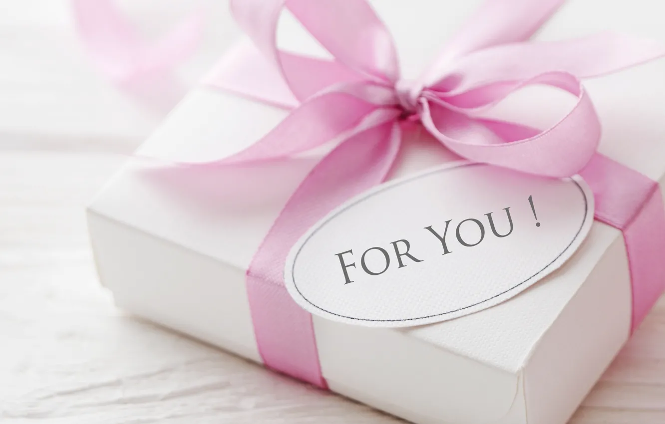 Photo wallpaper box, gift, bow, for you, bow, gifts