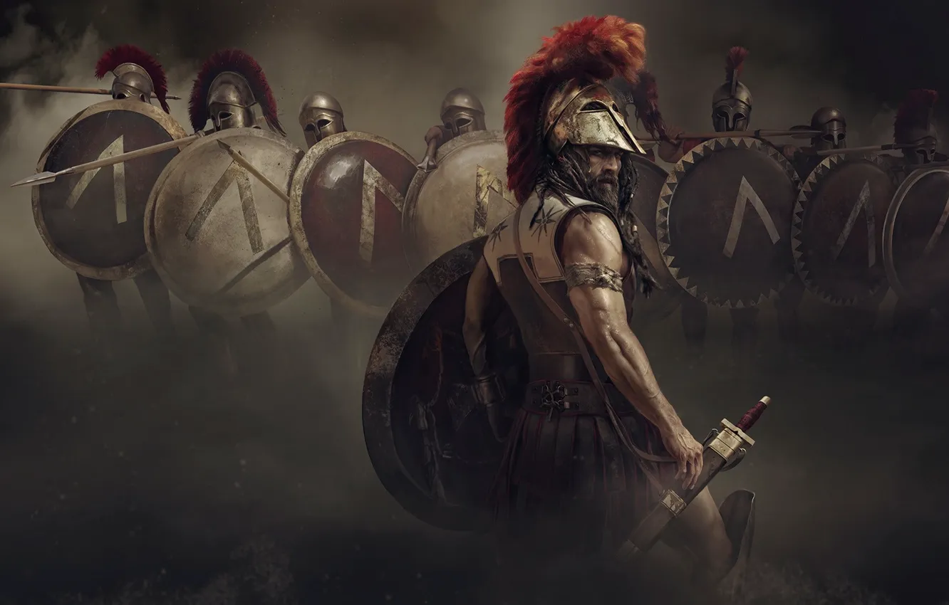 Photo wallpaper weapons, armor, warrior, Sparta