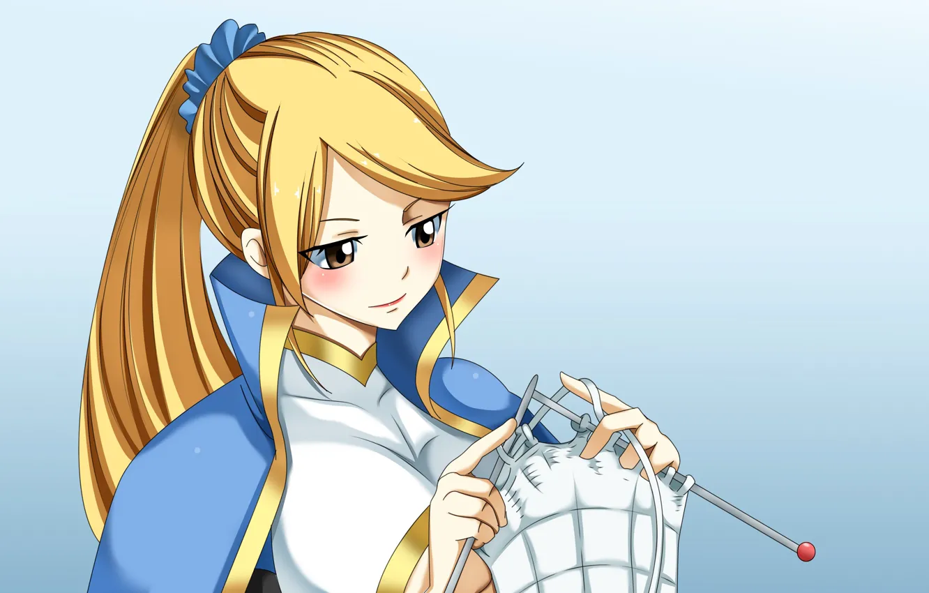 Photo wallpaper anime, blonde, fairy tail, manga, japanese, oppai, bishojo, mahou