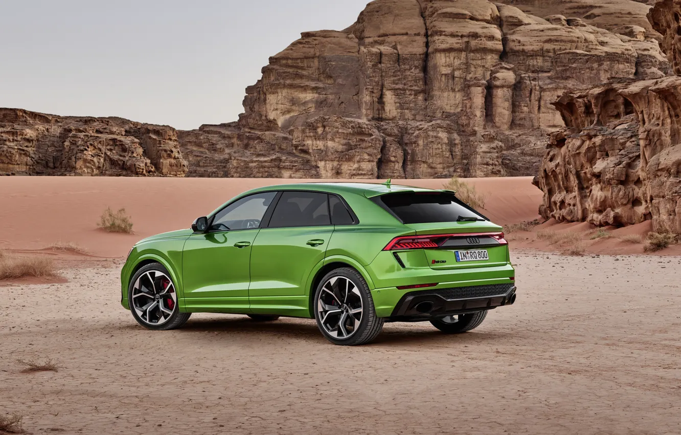 Photo wallpaper Audi, desert, crossover, 2020, RS Q8