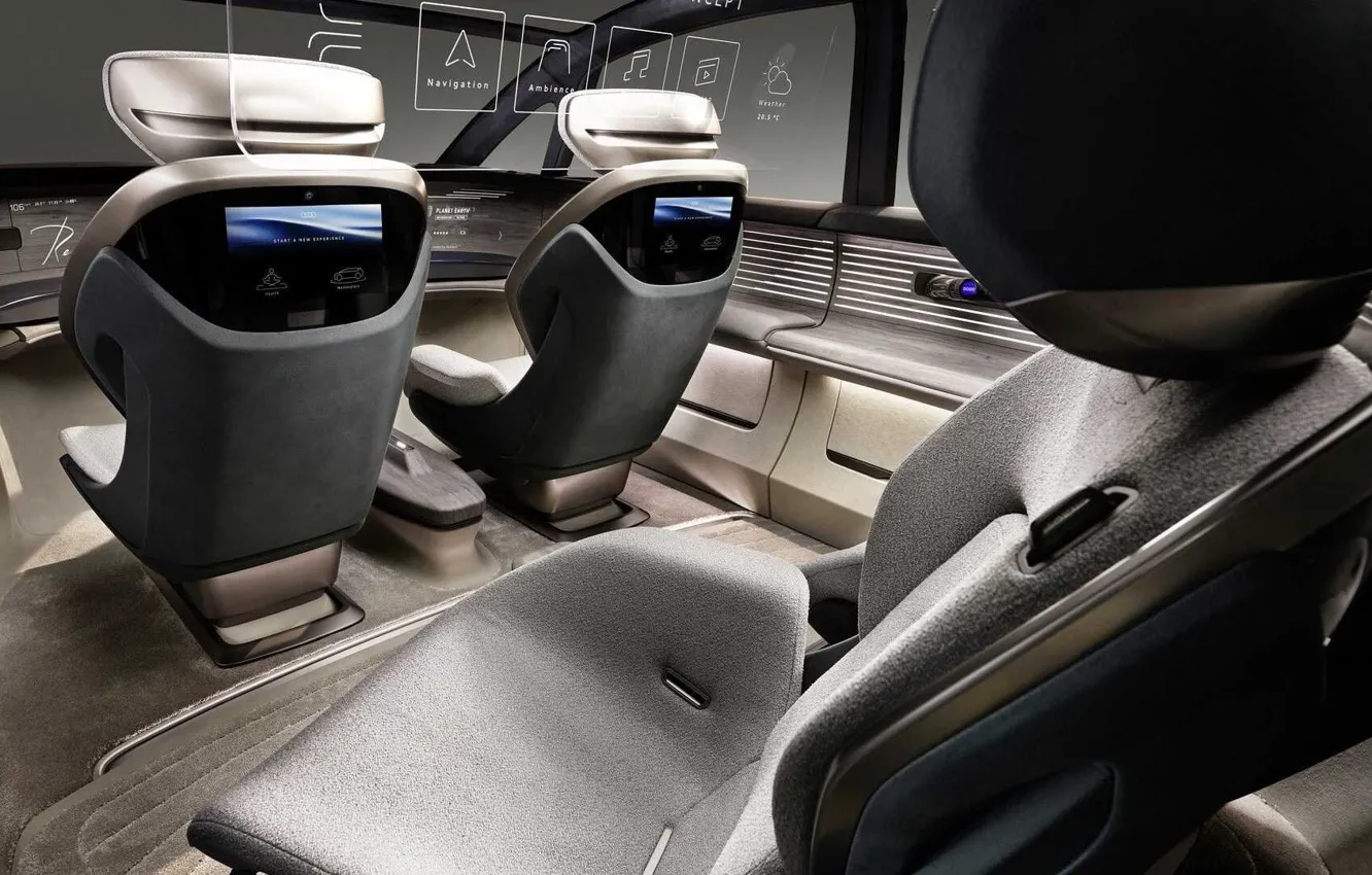 Photo wallpaper Audi, chair, The Interior Of The Car, Urbansphere